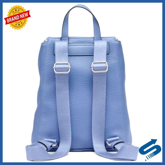 Organizational Vegan Leather Backpack Chic Minimal Business Casual Daypack - Picture 2 of 5